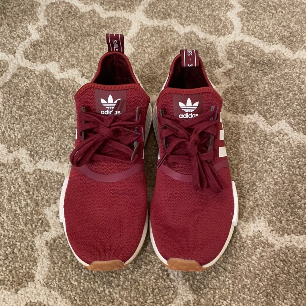 Maroon Adidas NMDs Size 7